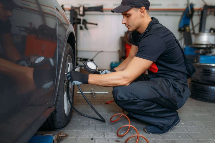 Realizar a calibragem dos pneus aumenta a segurança.
