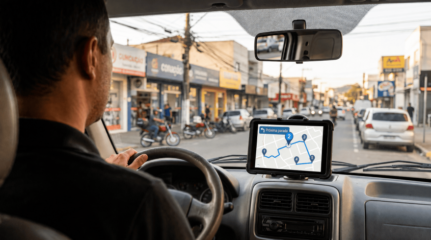 Roteirização inteligente de entregas com pontos de parada otimizados no mapa